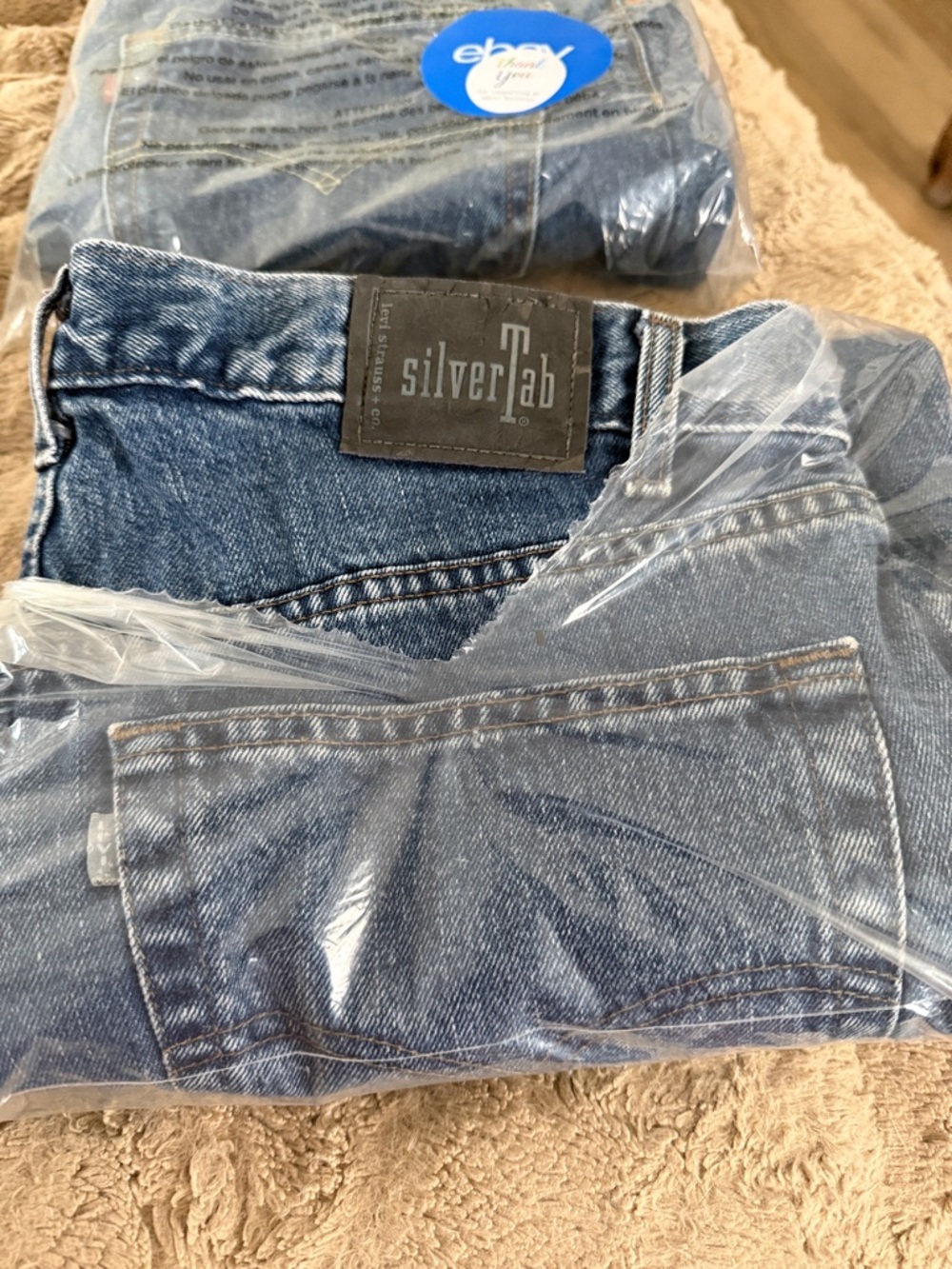 Silver Jeans Men's Medium Blue Relaxed Fit Denim 38 X 30